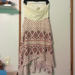 Strapless high/low day dress. NEVER WORN!!