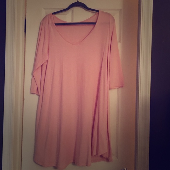Pink t-shirt style dress