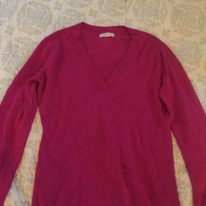 Pink v-neck sweater