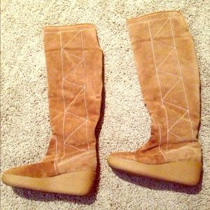 Michael Kors tan suede boots