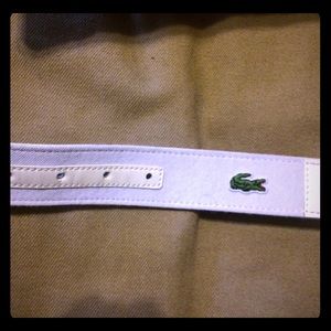 Lacoste white belt!!! 🐊