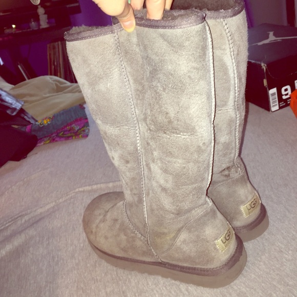 Tall Gray Ugg boots