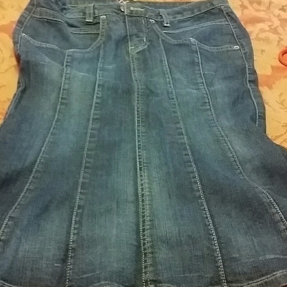 BeBe blue jean Mermaid skirt