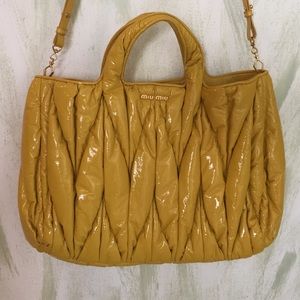 Gorgeous Miu Miu patent leather statement handbag