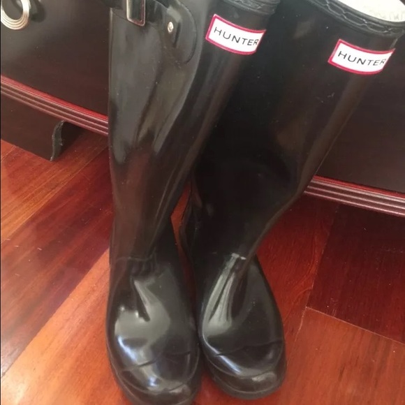 Hunters boots black glossy - Picture 1 of 4