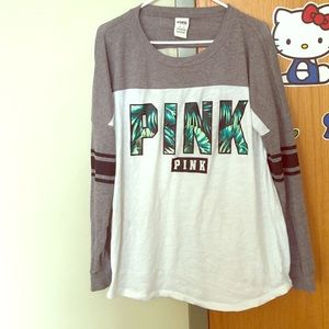 PINK tropical long sleeve shirt.