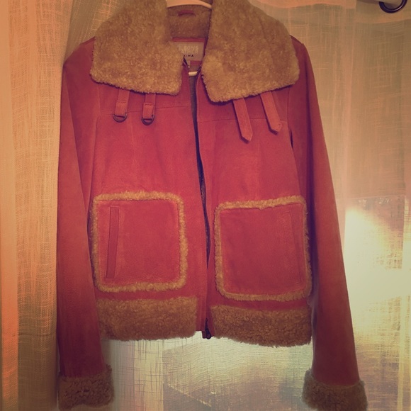 Genuine leather & suede jacket