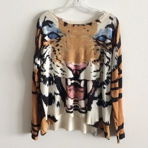 Super cute tiger print sweater from Mink Pink!