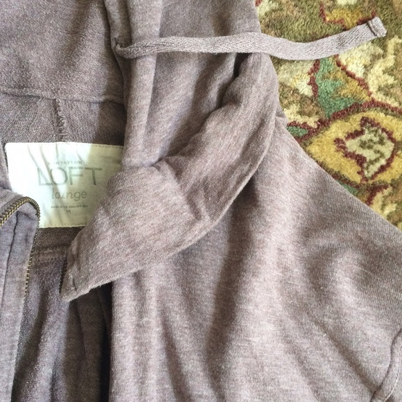 LOFT lounge drawstring hoodie w/zipper
