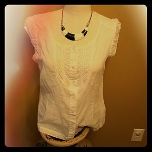 2 White button down shirts