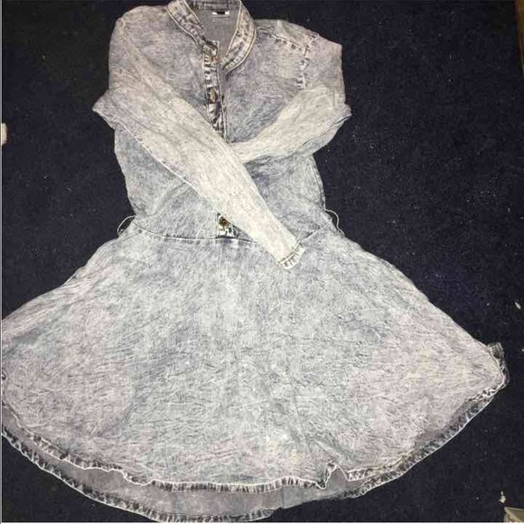 Long sleeve Jean skater dress - Picture 1 of 1