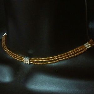 Choker Amber Crystals and Beads
