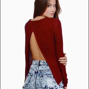 TobI Burgundy Wanderlust Sweater!