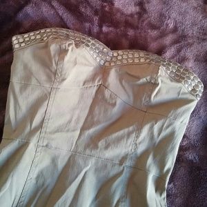 Strapless Green Dress