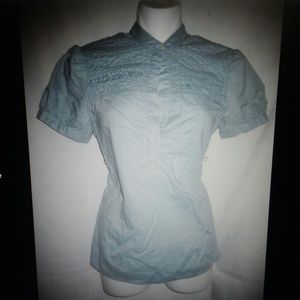 Bcbg Max Azria size xs steel blue scrunch top