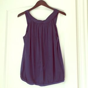 Blue Satin Max Mara Top Blue Satin Max Mara Top