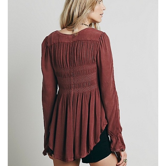 SOLD FP blue bird smocked tunic top - Picture 2 of 4