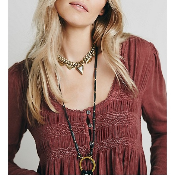 SOLD FP blue bird smocked tunic top - Picture 3 of 4