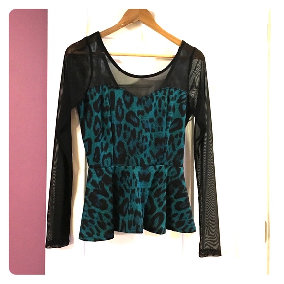 Leopard peplum top
