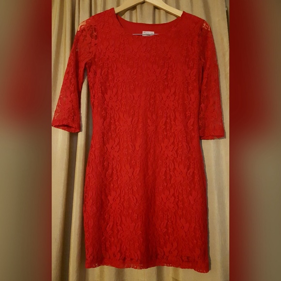 mac + jac Dresses & Skirts - Red Mini Lace Dress