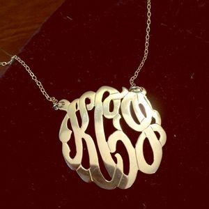 Gold Monogram Necklace