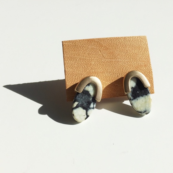 Marble Disc Earrings