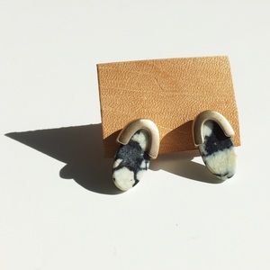 Marble Disc Earrings