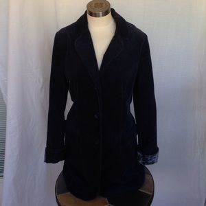 J Jill Blue Corduroy Blazer