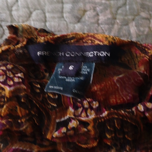 French Connection 100% silk sz 6 shirt - Picture 3 of 3