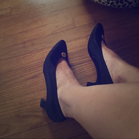 Christian Dior satin black shoes. Authentic.