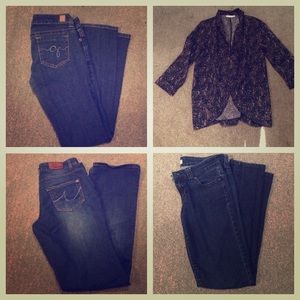 Guess jeans, wax jeans, express jeans and coat