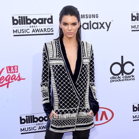 Balmain h&m Kendall Jenner beaded jacket sz 4 - Picture 2 of 4