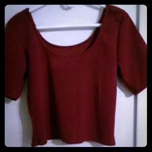 Burgandy crop top