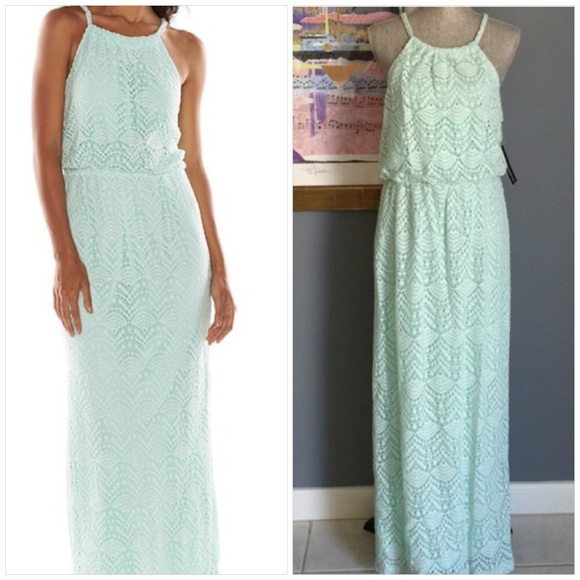 Sharagano Dresses & Skirts - RESERVED Sharagano Crochet Maxi