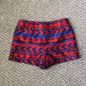 Love21 shorts. Raw silk material fit super cute!