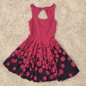 Red & Black Polka Dot Dress