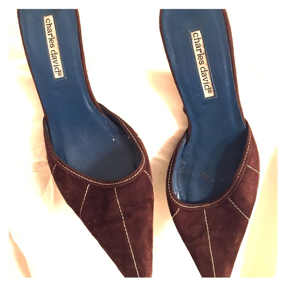 Charles David Mules with kitten heel