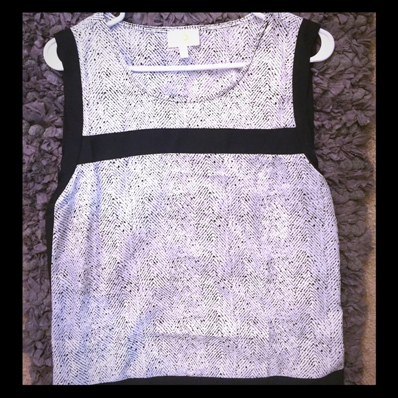 Collective concepts black&white sleeveless blouse - Picture 1 of 3