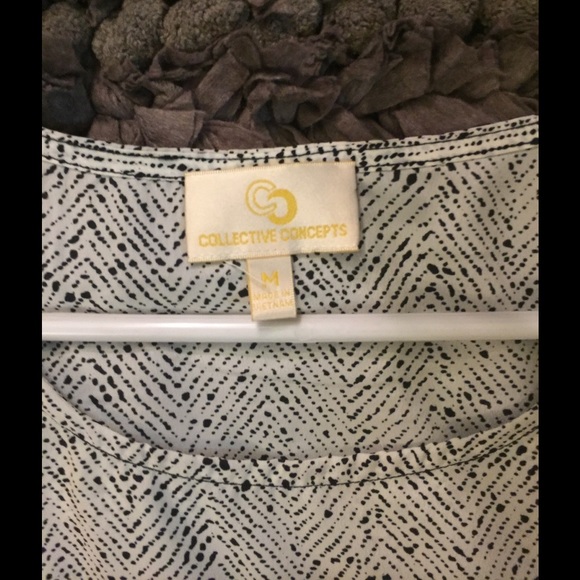 Collective concepts black&white sleeveless blouse - Picture 2 of 3