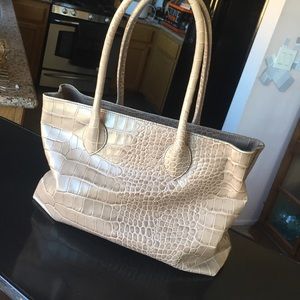 Furla croco inspired leather bag