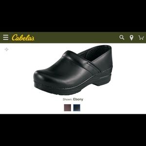 Gently worn black Dansko professional clogs.