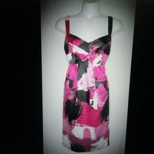 New The Limited size 2 watercolor taffeta dress