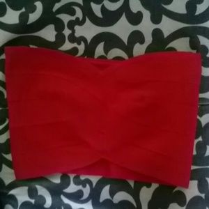FOREVER 21 Red crop top
