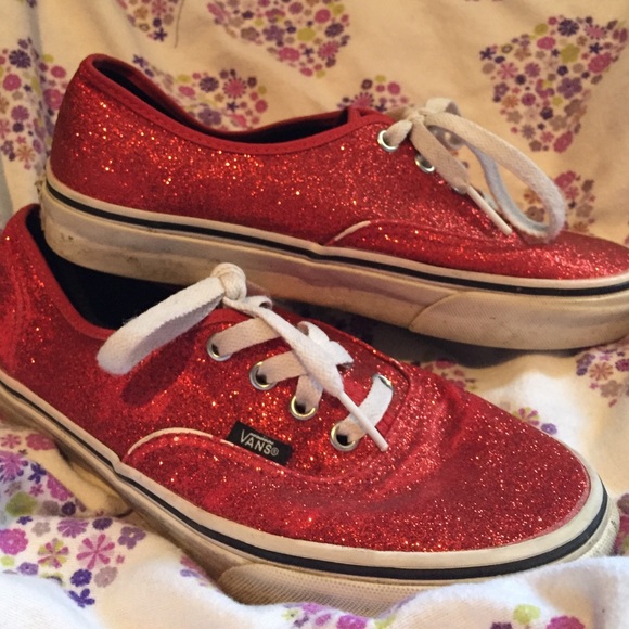 Sparkly red vans