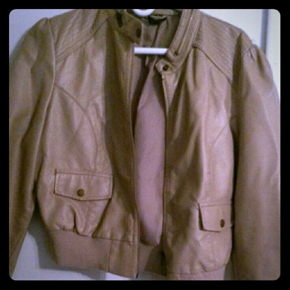 Rue 21 tan faux leather jacket - Picture 1 of 4