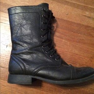 Black combat boots
