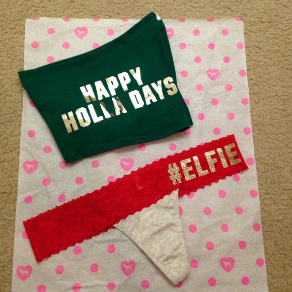 PINK Victoria's Secret Accessories - NWT Victoria Secret PINK holiday panty bundle