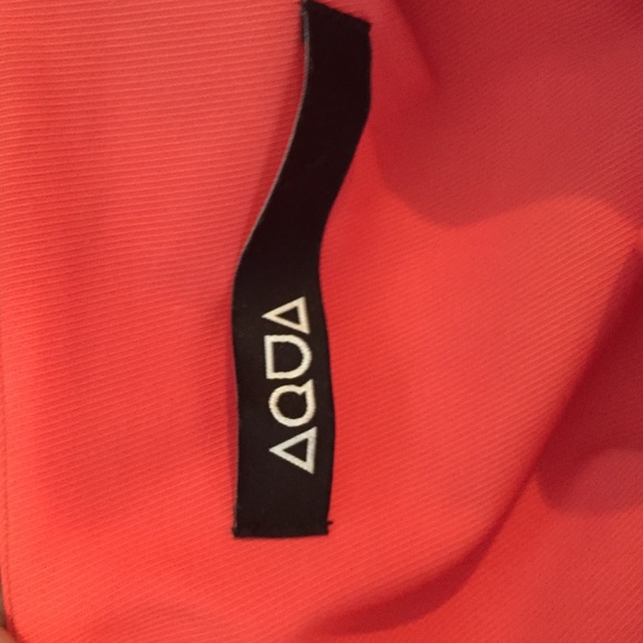 Aqua Couture Coral One Shoulder Ruffle Dress - Picture 3 of 3