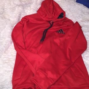 Red adidas hoodie