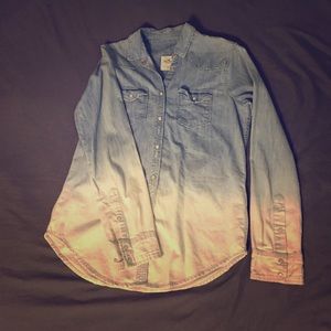 Cotton Hollister fade Pearl Snap